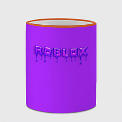 Кружка 3D Roblox неоновый с подтеками, цвет: 3D-оранжевый кант — фото 2