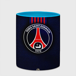 Кружка 3D ФК ПСЖ Лого, цвет: 3D-белый + небесно-голубой — фото 2