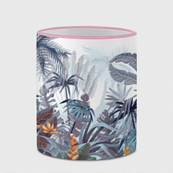 Кружка 3D Пышный тропический лес, цвет: 3D-розовый кант — фото 2