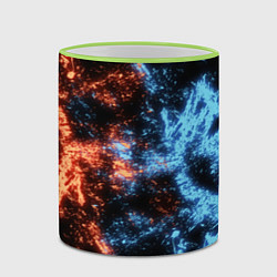 Кружка 3D Fire and Water Огонь и вода, цвет: 3D-светло-зеленый кант — фото 2