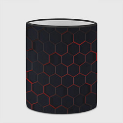 Кружка 3D Красная сетка, цвет: 3D-черный кант — фото 2