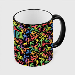 Кружка 3D Capoeira colorful mens, цвет: 3D-черный кант