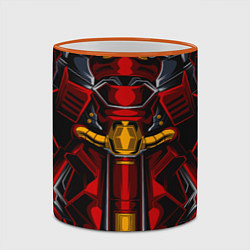 Кружка 3D Костюм железного красного робота, цвет: 3D-оранжевый кант — фото 2