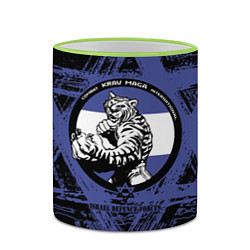 Кружка 3D Krav-maga tiger, цвет: 3D-светло-зеленый кант — фото 2