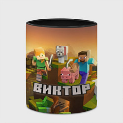 Кружка 3D Виктор Minecraft, цвет: 3D-белый + черный — фото 2