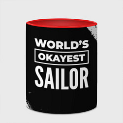 Кружка 3D Worlds okayest sailor - dark, цвет: 3D-белый + красный — фото 2