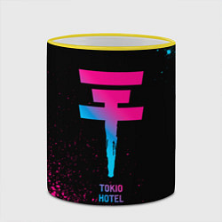 Кружка 3D Tokio Hotel - neon gradient, цвет: 3D-желтый кант — фото 2