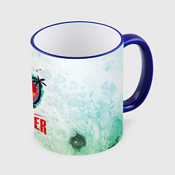 Кружка 3D Солнце- пальмы, цвет: 3D-синий кант