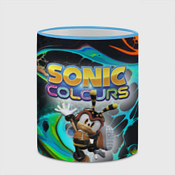 Кружка 3D Charmy Bee - Sonic - Video game, цвет: 3D-небесно-голубой кант — фото 2