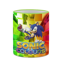 Кружка 3D Sonic Colours - Hedgehog - Video game, цвет: 3D-светло-зеленый кант — фото 2