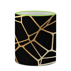 Кружка 3D Золотая сеть, цвет: 3D-светло-зеленый кант — фото 2