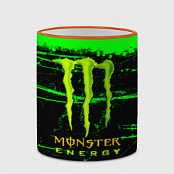 Кружка 3D Monster energy green neon, цвет: 3D-оранжевый кант — фото 2