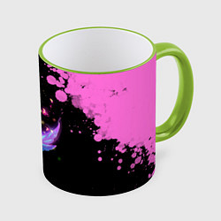 Кружка 3D Красивая Энча, цвет: 3D-светло-зеленый кант