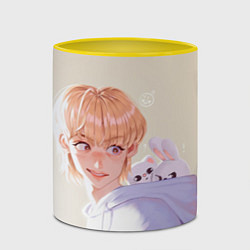 Кружка 3D SKZOO Felix Jinniret Leebit, цвет: 3D-белый + желтый — фото 2