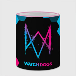 Кружка 3D Watch Dogs - neon gradient, цвет: 3D-розовый кант — фото 2
