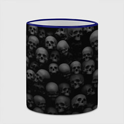 Кружка 3D Композиция из черепов - Dark, цвет: 3D-синий кант — фото 2