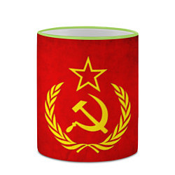 Кружка 3D СССР - старый флаг, цвет: 3D-светло-зеленый кант — фото 2