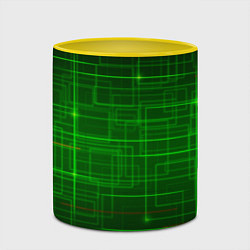 Кружка 3D Нейросеть - текстура, цвет: 3D-белый + желтый — фото 2