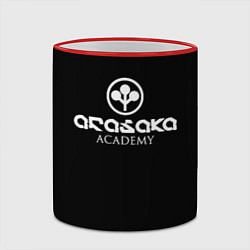 Кружка 3D Киберпанк - Arasaka Academy, цвет: 3D-красный кант — фото 2