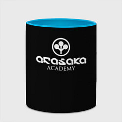 Кружка 3D Киберпанк - Arasaka Academy, цвет: 3D-белый + небесно-голубой — фото 2