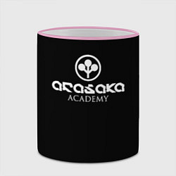 Кружка 3D Киберпанк - Arasaka Academy, цвет: 3D-розовый кант — фото 2