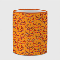 Кружка 3D Halloween Pumpkin Pattern, цвет: 3D-оранжевый кант — фото 2