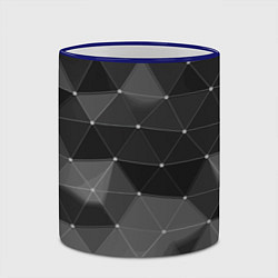 Кружка 3D Геометрический объёмный паттерн, цвет: 3D-синий кант — фото 2