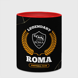 Кружка 3D Лого Roma и надпись legendary football club на тем, цвет: 3D-белый + красный — фото 2
