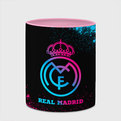 Кружка 3D Real Madrid - neon gradient, цвет: 3D-белый + розовый — фото 2