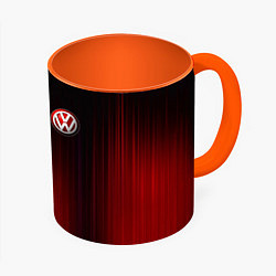 Кружка 3D Volkswagen art, цвет: 3D-белый + оранжевый