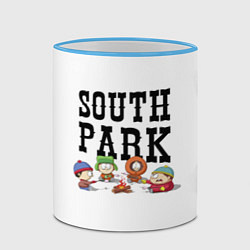 Кружка 3D South park кострёр, цвет: 3D-небесно-голубой кант — фото 2