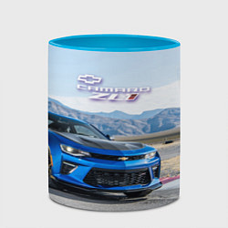 Кружка 3D Chevrolet Camaro ZL 1 - Motorsport, цвет: 3D-белый + небесно-голубой — фото 2