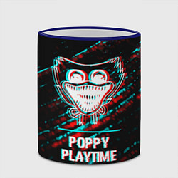 Кружка 3D Poppy Playtime в стиле glitch и баги графики на те, цвет: 3D-синий кант — фото 2