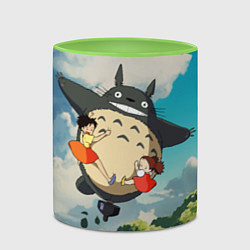 Кружка 3D Flight Totoro, цвет: 3D-белый + светло-зеленый — фото 2