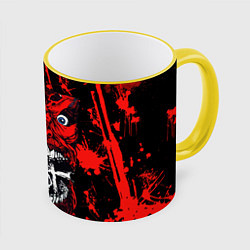 Кружка 3D Slipknot red blood, цвет: 3D-желтый кант