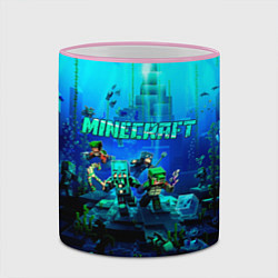 Кружка 3D Minecraft water, цвет: 3D-розовый кант — фото 2