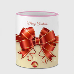 Кружка 3D Подарочный бант с лентой, цвет: 3D-розовый кант — фото 2