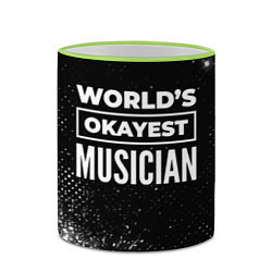 Кружка 3D Worlds okayest musician - dark, цвет: 3D-светло-зеленый кант — фото 2