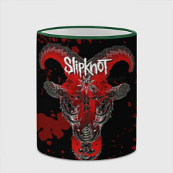 Кружка 3D Slipknot - красный козел, цвет: 3D-зеленый кант — фото 2