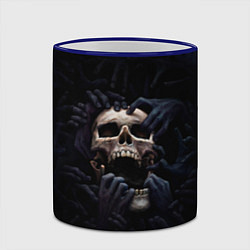 Кружка 3D Hands on skull, цвет: 3D-синий кант — фото 2