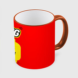 Кружка 3D Олег Lego, цвет: 3D-оранжевый кант