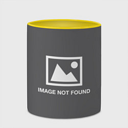 Кружка 3D Image not found, цвет: 3D-белый + желтый — фото 2