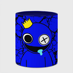 Кружка 3D Радужные друзья персонаж Синий, цвет: 3D-белый + синий — фото 2