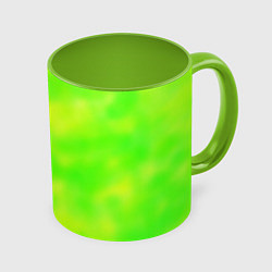 Кружка 3D Цвет сочное яблоко, цвет: 3D-белый + светло-зеленый