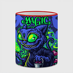 Кружка 3D Волшебный котейка, цвет: 3D-красный кант — фото 2