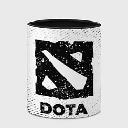 Кружка 3D Dota с потертостями на светлом фоне, цвет: 3D-белый + черный — фото 2