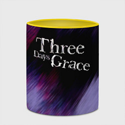 Кружка 3D Three Days Grace lilac, цвет: 3D-белый + желтый — фото 2