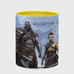 Кружка 3D God of war ragnarok-God of War: Рагнарёк, цвет: 3D-белый + желтый — фото 2