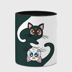 Кружка 3D Луна и Артемис инь-янь, цвет: 3D-белый + черный — фото 2