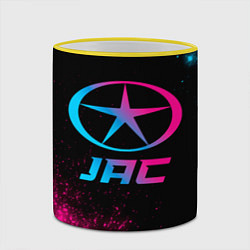 Кружка 3D JAC - neon gradient, цвет: 3D-желтый кант — фото 2